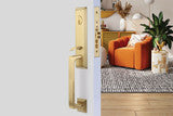 Emtek 3039 Transitional Heritage Brass Mortise Entrance Handleset - Dummy